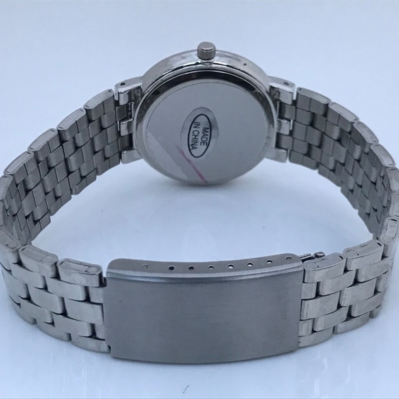 Men Watch Silver Tone Analog Quartz Wrist Watch - Picture 7 of 8